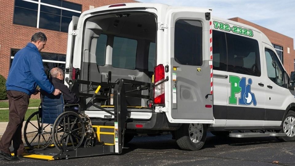 Medicaid Transport Memphis van on the road